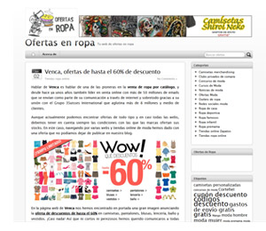 Ofertas en ropa
