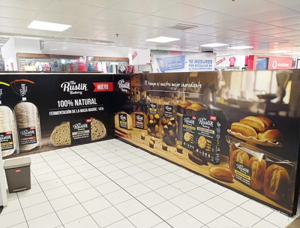 Rotulación gran superficie en supermercado