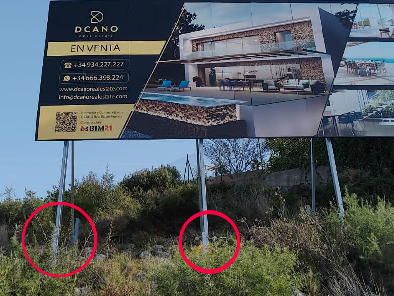 remonte de valla publicitaria para ganar altura