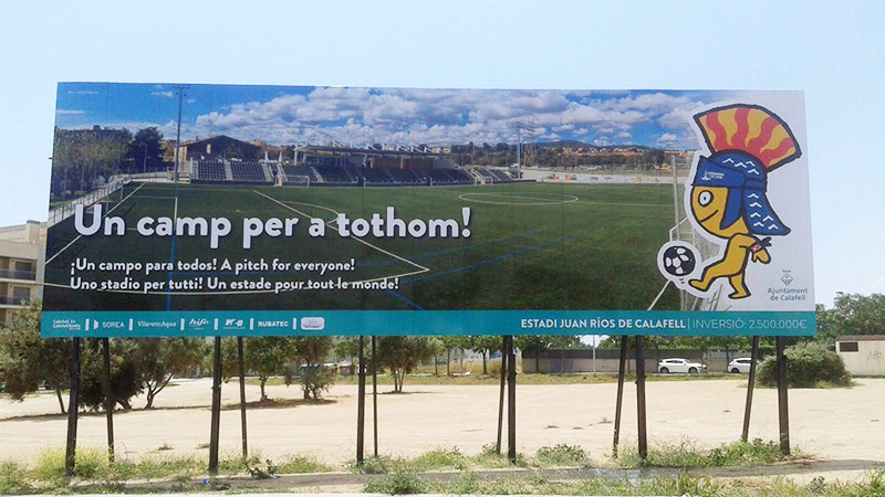 instalación de valla publicitaria en Tarragona