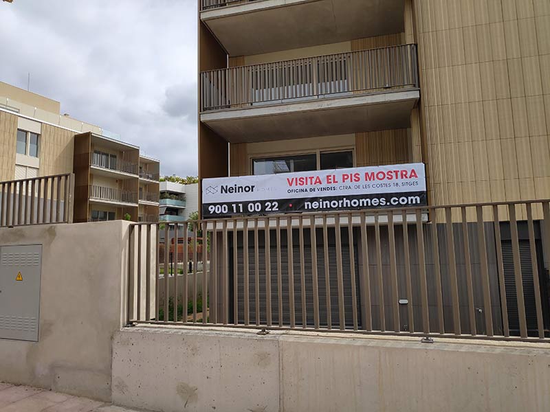 lonas publicitarias para venta de pisos