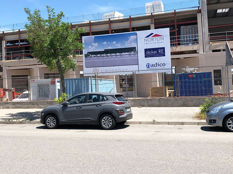 valla de publicidad para obras y construcciones