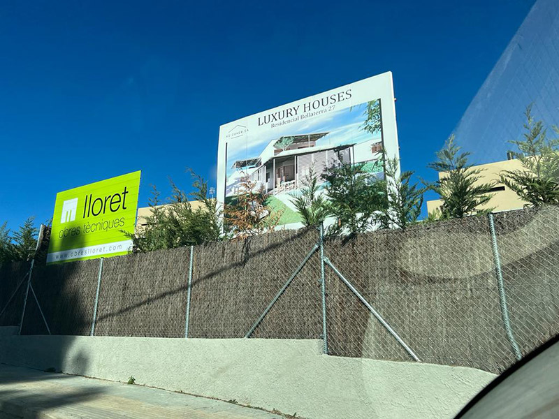 vallas publicitarias pequeñas para obra nueva