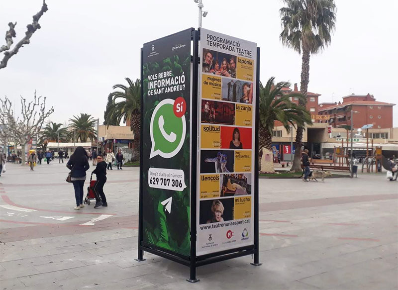 lonas para monolitos urbanos publicitarios