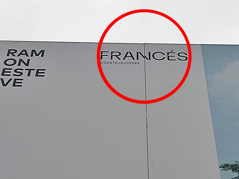 reparación de error en vinilo para valla publicitaria