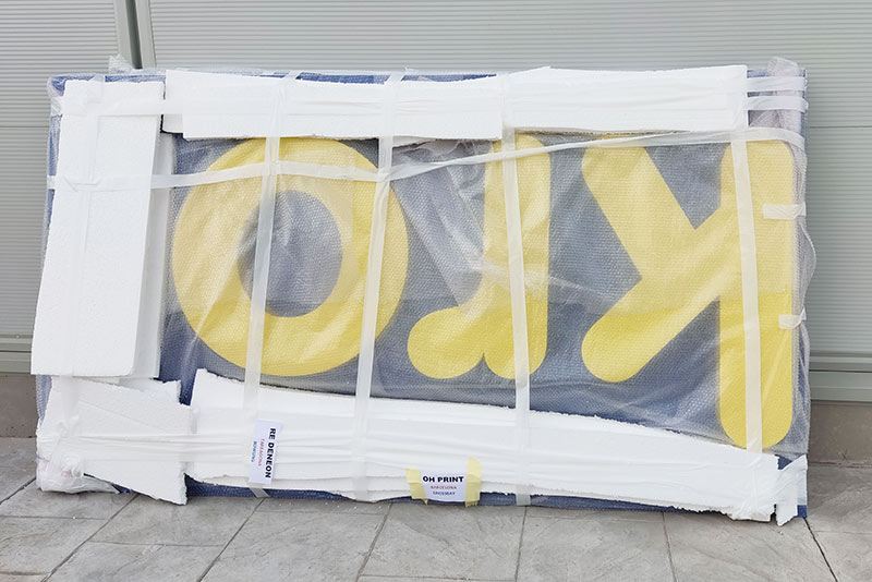 fabricación e instalación de rótulo de gran formato