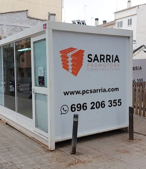 vinilos personalizados para casetas de obra
