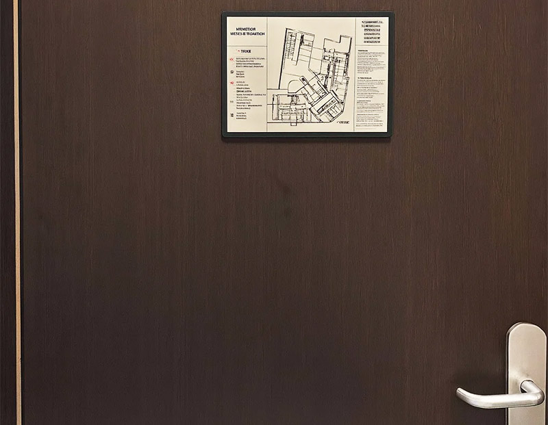 plano fotoluminiscente de evacuación en hoteles