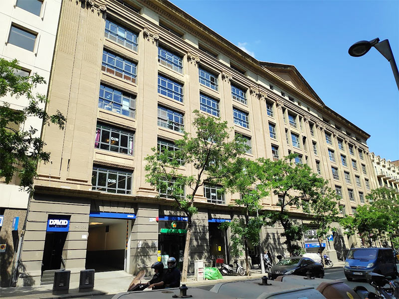 rotulación exterior del edificio David en Barcelona
