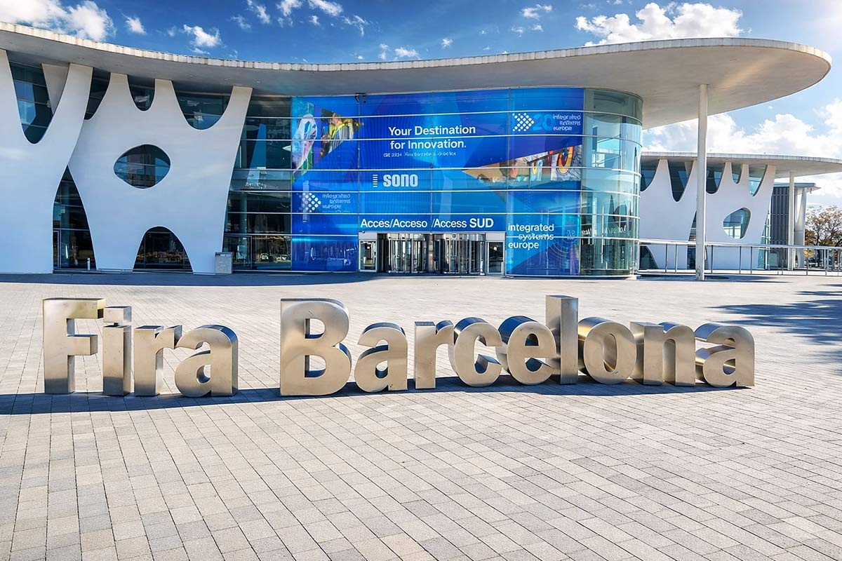 Exhibition graphics installation at Fira Barcelona Gran Via