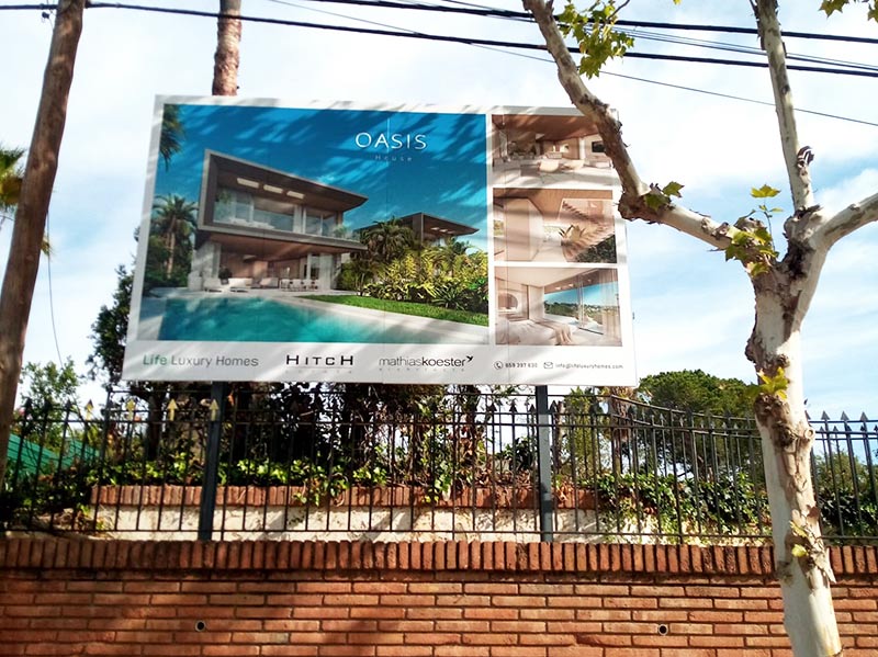 vinilo de impresión digital para valla publicitaria