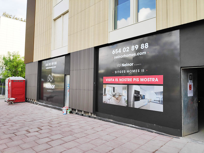 vinilos para promoción inmobiliaria y cerramientos