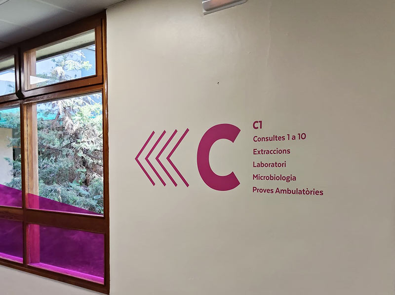 wayfinding rotulación en hospitales