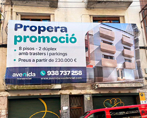 Impresión de Lonas microperforadas para fachadas en Barcelona