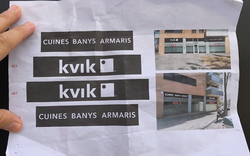 visual para la instalación de rótulos en local de Sabadell