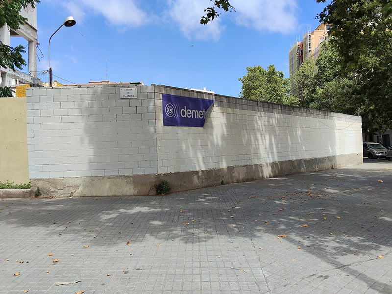ejemplo de muro antes de rotular un cambio de imagen