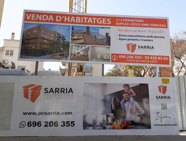 Vallas publicitarias a medida para cerramiento de obras